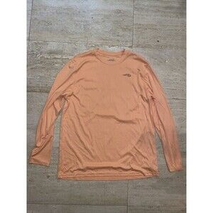 Reel Life Raised On The Water‎ Coral Orange UV Tee Men's Size M